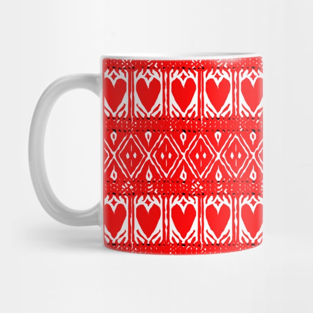 Croatian Traditional Pattern Red Heart by EshiPaints